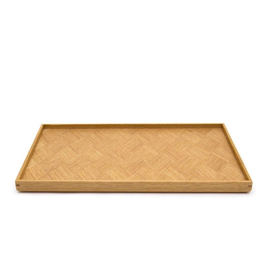 Kitchen & Dining Japan Best | Japanese Oak Tray "Rectangle Rays"